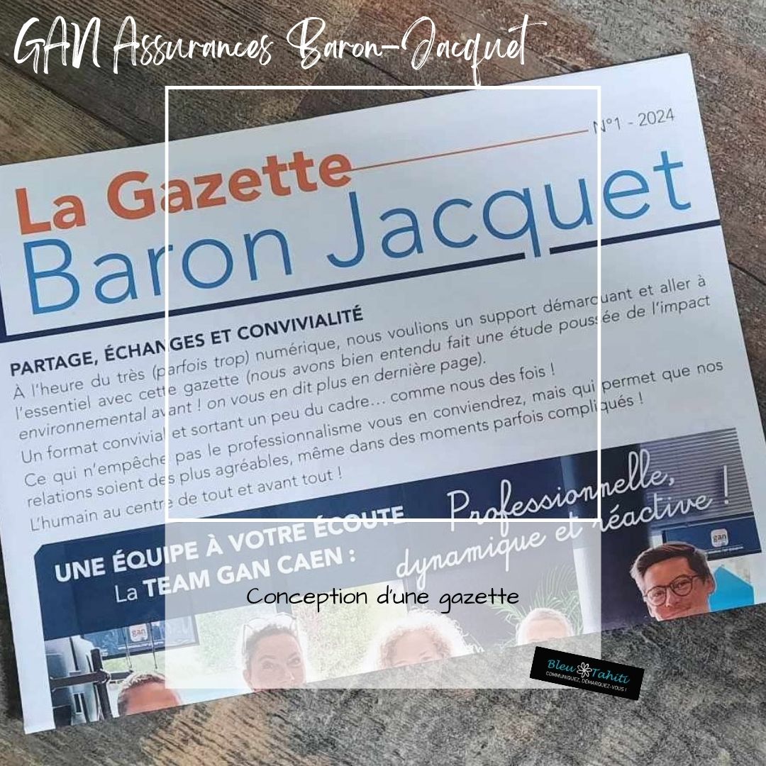 GAN ASSURANCES BARON JACQUET-CREATION BLEU TAHITI