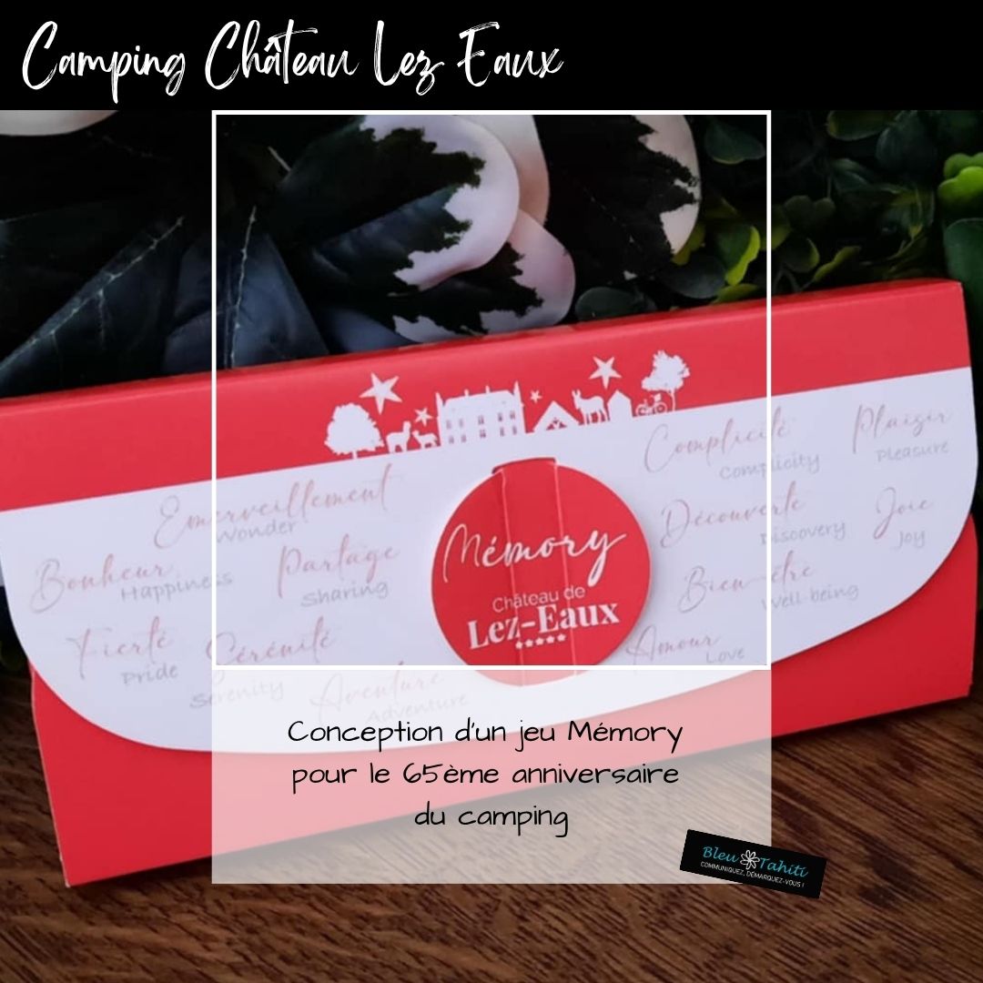 CAMPING CHATEAU LEZ EAUX MEMORY 65EME ANNIVERSAIRE-BLEU TAHITI