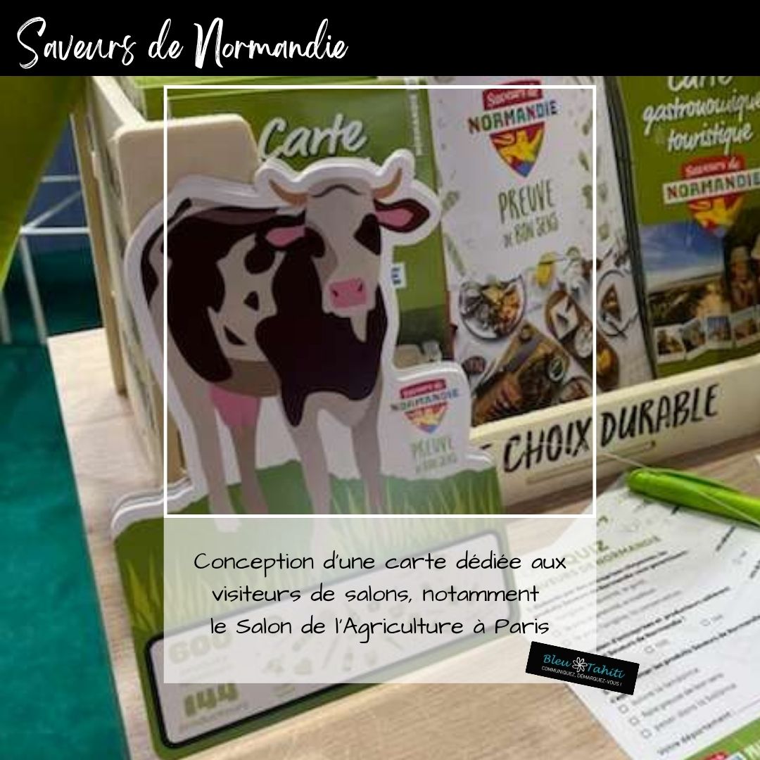 SAVEURS DE NORMANDIE AREA CARTE EVENEMENTIEL SALON AGRICULTURE PARIS SIA-BLEU TAHITI